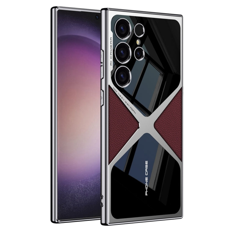 For Samsung Galaxy S24 Ultra GKK Leather Electroplating Supersonic Speed Shockproof Phone Case(Red) - HoMEdemic™ 