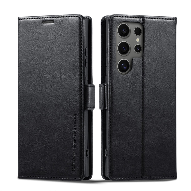 For Samsung Galaxy S24 Ultra LC.IMEEKE RFID Anti-theft Leather Phone Case(Black) - HoMEdemic™ 