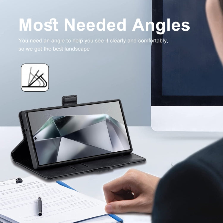 For Samsung Galaxy S24 Ultra LC.IMEEKE RFID Anti-theft Leather Phone Case(Black) - HoMEdemic™ 