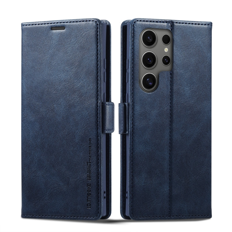 For Samsung Galaxy S24 Ultra LC.IMEEKE RFID Anti-theft Leather Phone Case(Blue) - HoMEdemic™ 