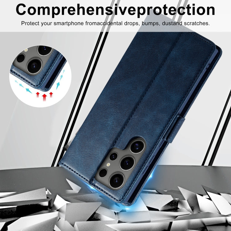 For Samsung Galaxy S24 Ultra LC.IMEEKE RFID Anti-theft Leather Phone Case(Blue) - HoMEdemic™ 