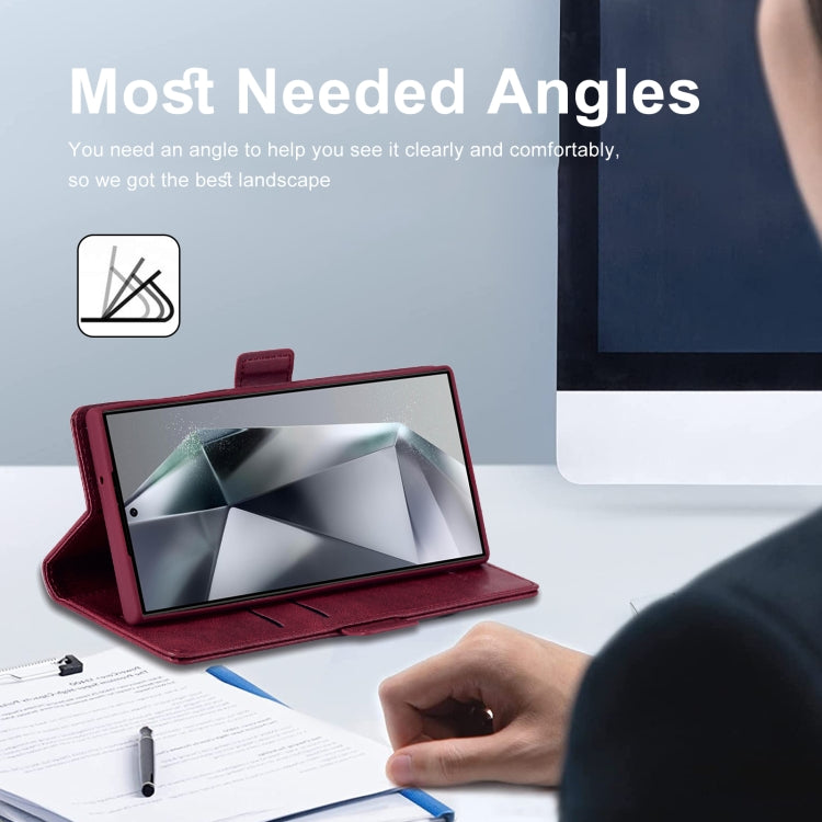 For Samsung Galaxy S24 Ultra LC.IMEEKE RFID Anti-theft Leather Phone Case(Red) - HoMEdemic™ 