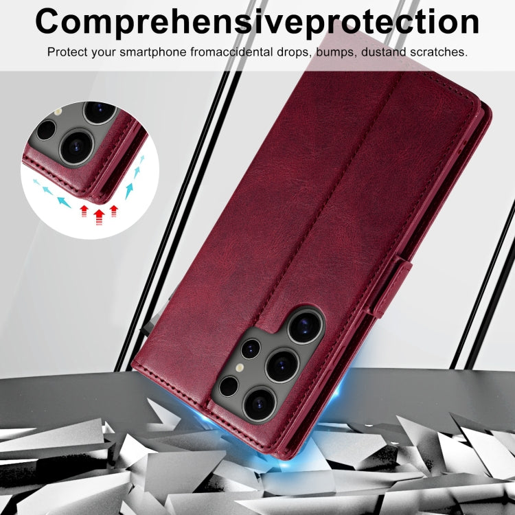 For Samsung Galaxy S24 Ultra LC.IMEEKE RFID Anti-theft Leather Phone Case(Red) - HoMEdemic™ 