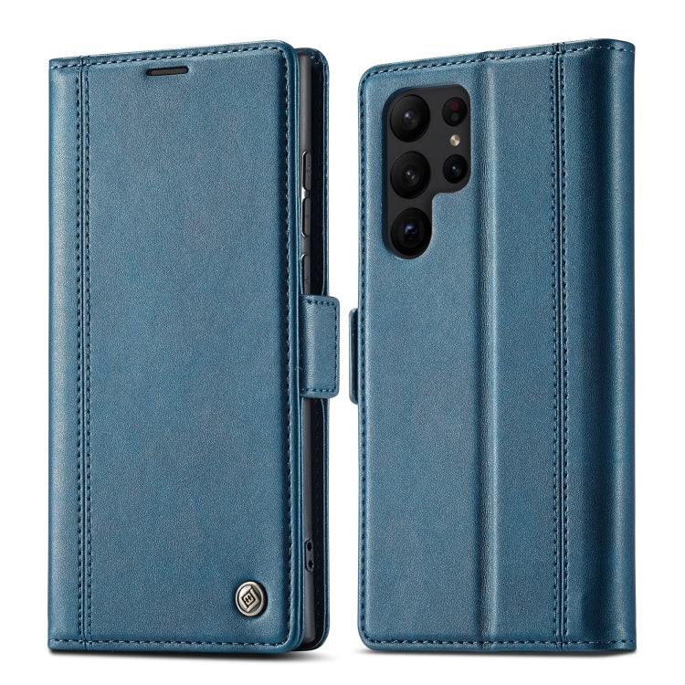 For Samsung Galaxy S24 Ultra LC.IMEEKE Skin-friendly Card Slots Leather Phone Case(Blue) - HoMEdemic™ 