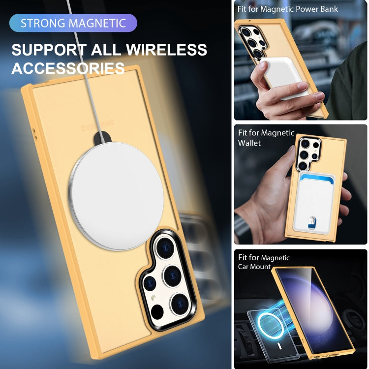 For Samsung Galaxy S24 Ultra MagSafe Holder Skin-feel PC Hybrid TPU Phone Case(Orange) - HoMEdemic™ 