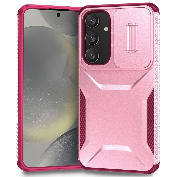 For Samsung Galaxy S25 5G / S24 5G Sliding Camshield Phone Case(Pink + Rose Red) - HoMEdemic™ 