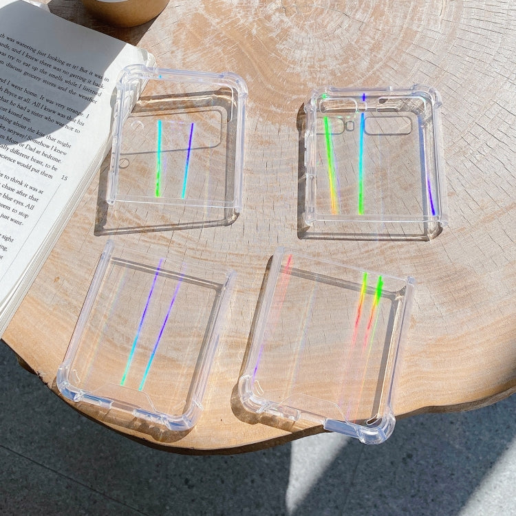 For Samsung Galaxy Z Flip3 5G Aurora PC + TPU Clear Four-corner Shockproof Protective Case, For Samsung Galaxy Z Flip3 5G - HoMEdemic™ 