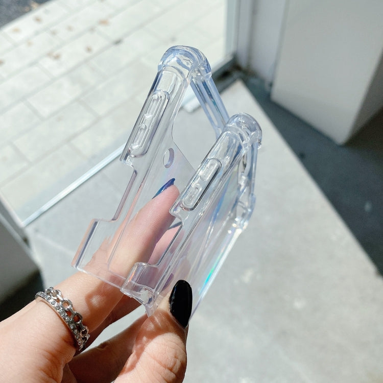 For Samsung Galaxy Z Flip4 Aurora PC + TPU Clear Four-corner Shockproof Phone Case - HoMEdemic™ 