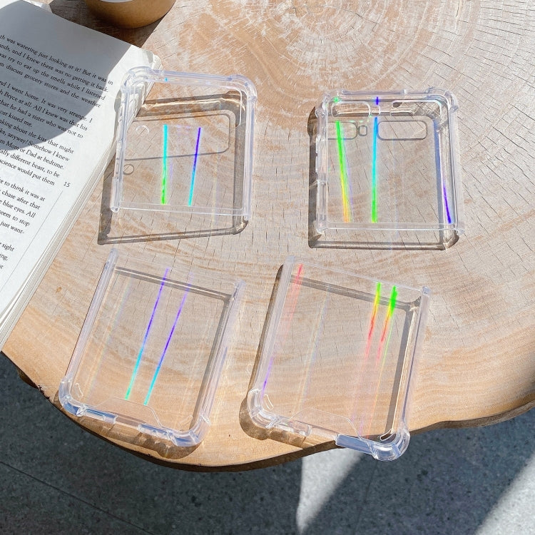 For Samsung Galaxy Z Flip4 Aurora PC + TPU Clear Four-corner Shockproof Phone Case - HoMEdemic™ 