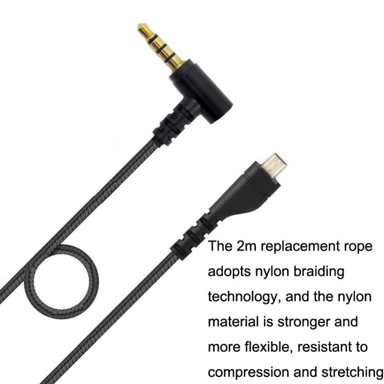 For SteelSeries Arctis 3 5 7 Pro Nylon Weaving Game Headset Cable(Black) - HoMEdemic™ 