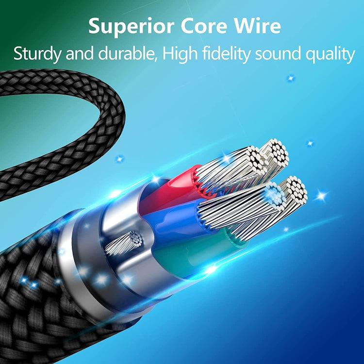 For SteelSeries Arctis 3 5 7 Pro Nylon Weaving Game Headset Cable(Black) - HoMEdemic™ 