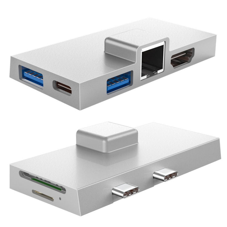 For Surface Pro 8 / 9 / X Dual Type-C Computer Expansion Hub 7 In 1 Docking Station - HoMEdemic™ 
