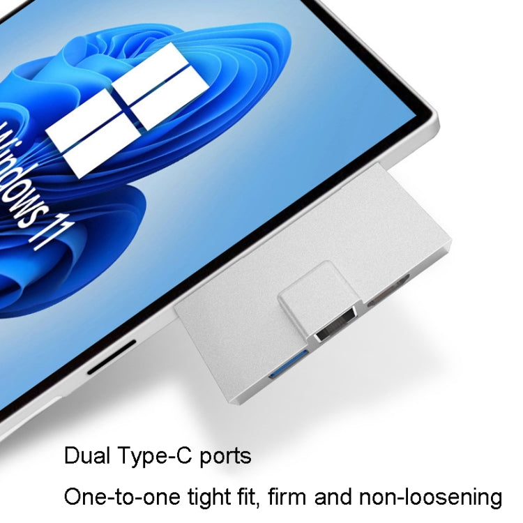 For Surface Pro 8 / 9 / X Dual Type-C Computer Expansion Hub 7 In 1 Docking Station - HoMEdemic™ 