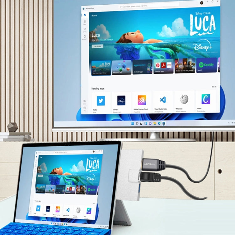 For Surface Pro 8 / 9 / X Dual Type-C Computer Expansion Hub 7 In 1 Docking Station - HoMEdemic™ 