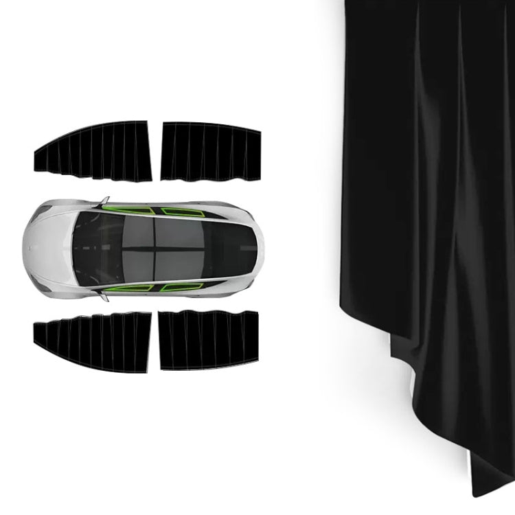 For Tesla Model 3 4pcs Black Car Side Window Privacy Sun Protection Curtain - HoMEdemic™ 
