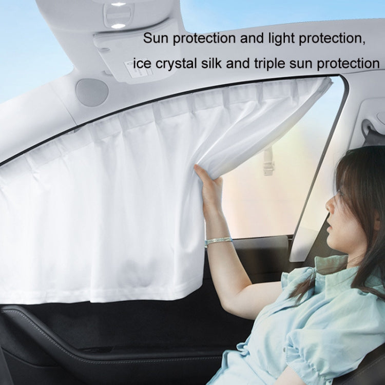 For Tesla Model 3 4pcs Black Car Side Window Privacy Sun Protection Curtain - HoMEdemic™ 