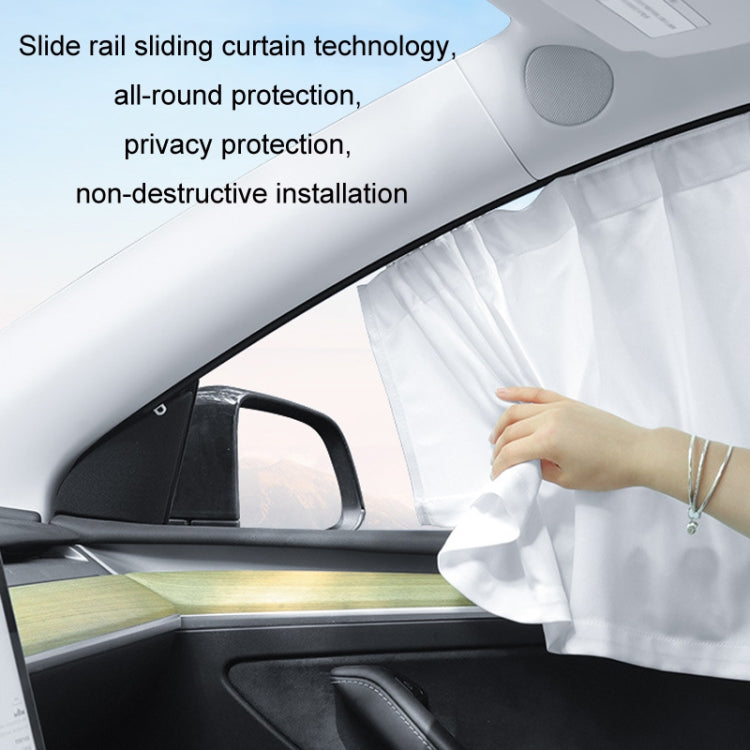 For Tesla Model 3 4pcs Black Car Side Window Privacy Sun Protection Curtain - HoMEdemic™ 