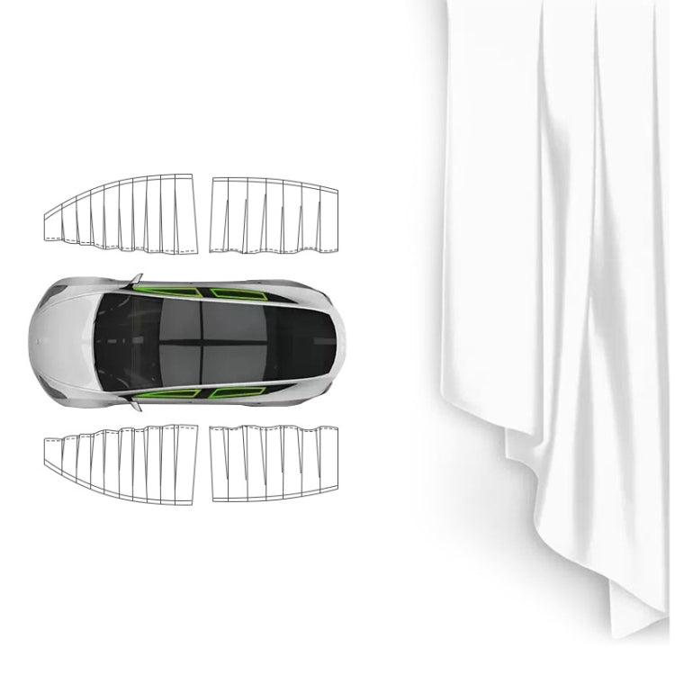 For Tesla Model 3 4pcs White Car Side Window Privacy Sun Protection Curtain - HoMEdemic™ 