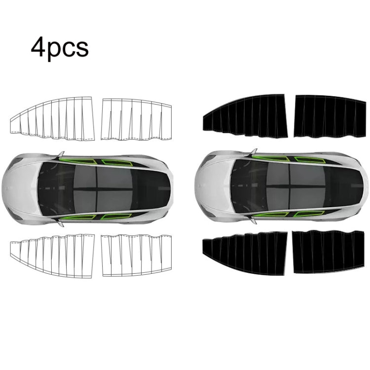 For Tesla Model 3 4pcs White Car Side Window Privacy Sun Protection Curtain - HoMEdemic™ 
