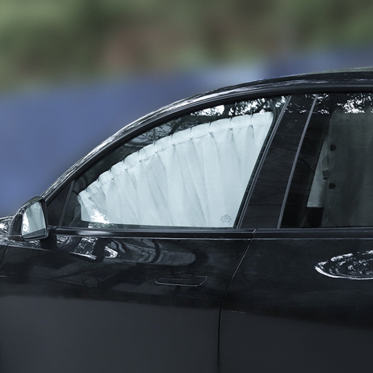 For Tesla Model 3 4pcs White Car Side Window Privacy Sun Protection Curtain - HoMEdemic™ 