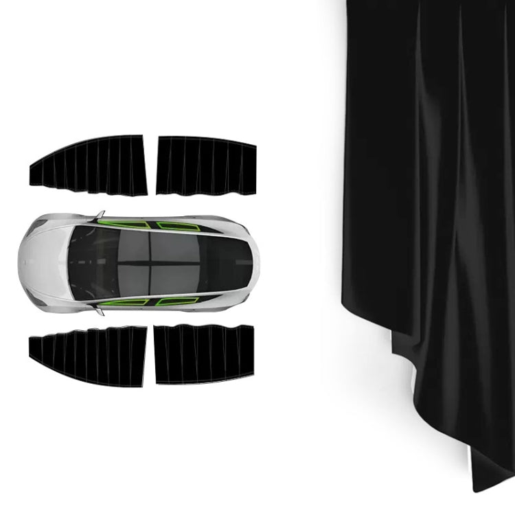 For Tesla Model Y 4pcs Black Car Side Window Privacy Sun Protection Curtain - HoMEdemic™ 