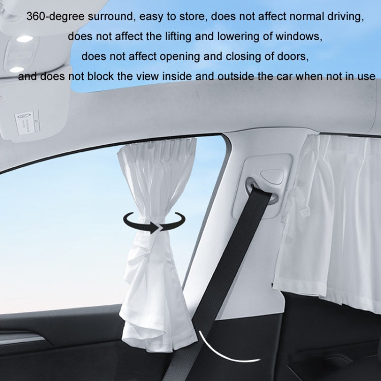 For Tesla Model Y 4pcs Black Car Side Window Privacy Sun Protection Curtain - HoMEdemic™ 