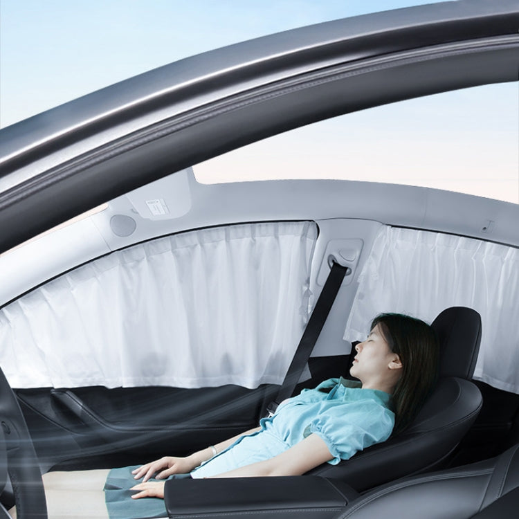 For Tesla Model Y 4pcs White Car Side Window Privacy Sun Protection Curtain - HoMEdemic™ 