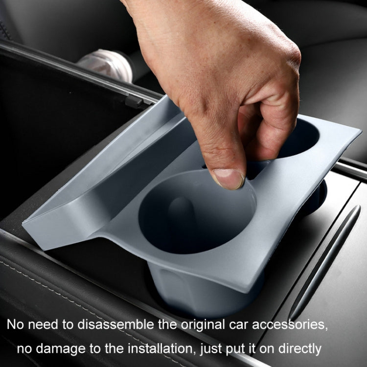 For Tesla Model3/Y Central Water Cup Limiter Silicone Coaster(Black) - HoMEdemic™ 