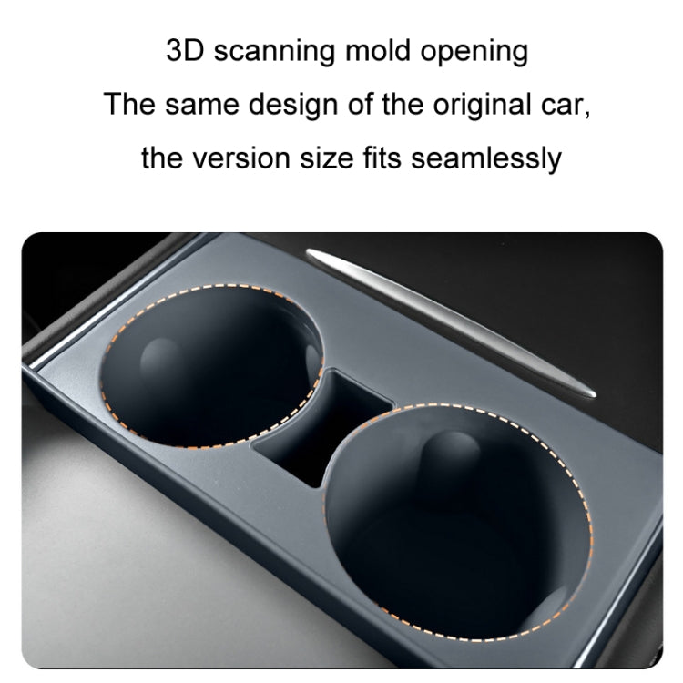 For Tesla Model3/Y Central Water Cup Limiter Silicone Coaster(Gray) - HoMEdemic™ 