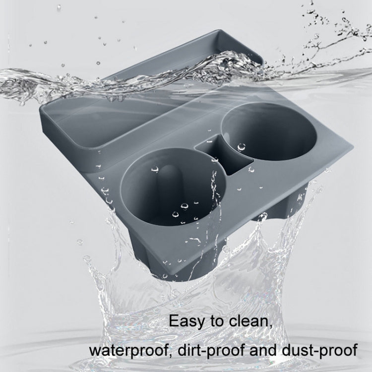 For Tesla Model3/Y Central Water Cup Limiter Silicone Coaster(Gray) - HoMEdemic™ 