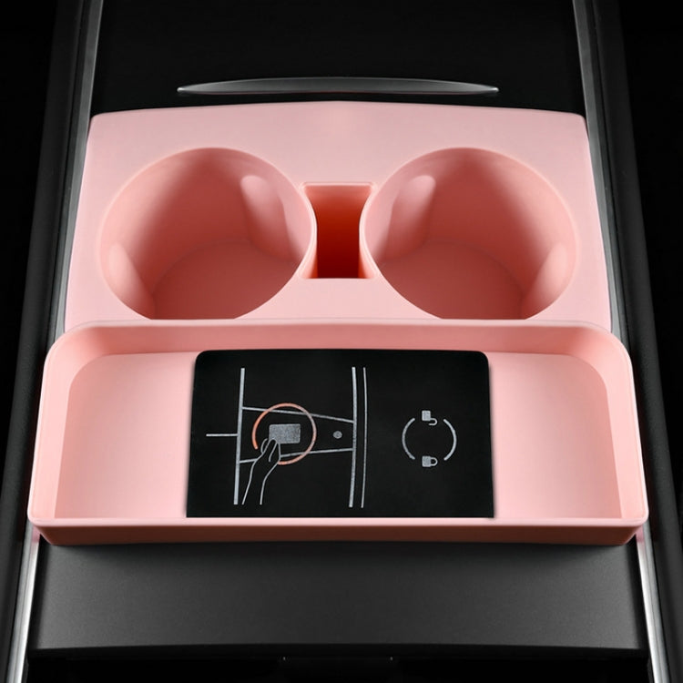 For Tesla Model3/Y Central Water Cup Limiter Silicone Coaster(Pink) - HoMEdemic™ 
