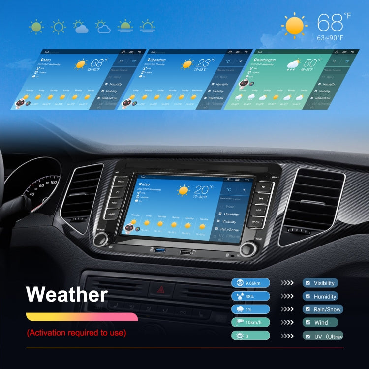 For Volkswagen/Skoda 2+64G Player Large Screen Carplay Android Navigation Reversing Camera Integrated Machine(Standard) - HoMEdemic™ 