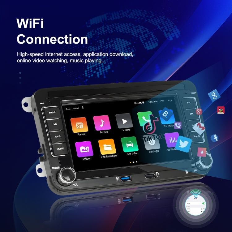 For Volkswagen/Skoda 2+64G Player Large Screen Carplay Android Navigation Reversing Camera Integrated Machine(Standard) - HoMEdemic™ 