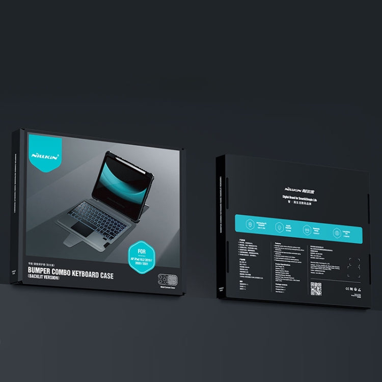 For iPad 10.2 2019/2020/2021 Nillkin Bumper Combo Keyboard Case with Backlight - HoMEdemic™ 