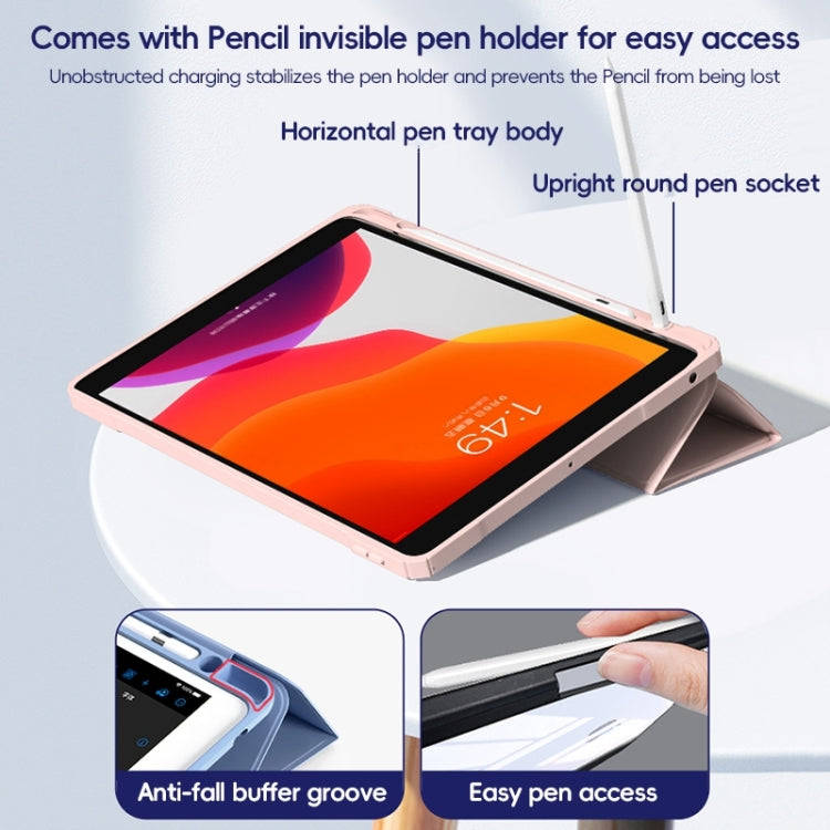 For iPad 10.2 2021/2020/2019 ZGA Tri-Fold Voltage Smart Leather Tablet Case(Black) - HoMEdemic™ 