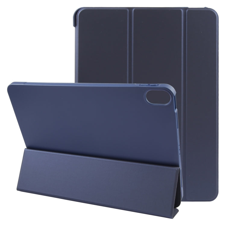 For iPad 10.9 2022 / Air 5 / Air 4 GEBEI 3-folding Holder Shockproof Flip Leather Tablet Case(Dark Blue) - HoMEdemic™ 