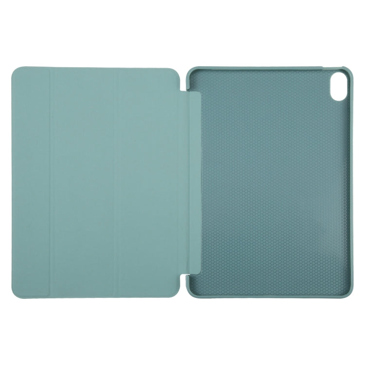 For iPad 10.9 2022 / Air 5 / Air 4 GEBEI 3-folding Holder Shockproof Flip Leather Tablet Case(Dark Green) - HoMEdemic™ 