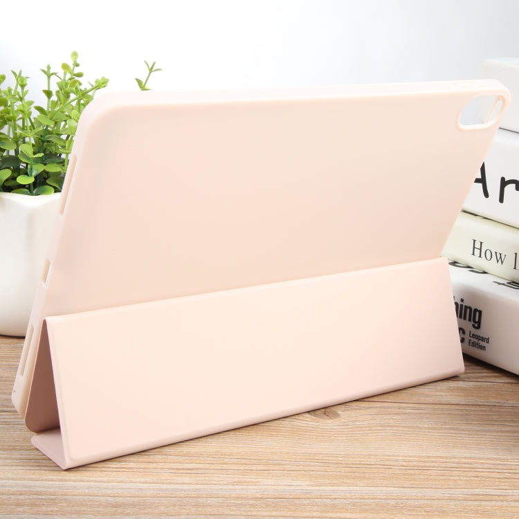 For iPad 10.9 2022 / Air 5 / Air 4 GEBEI 3-folding Holder Shockproof Flip Leather Tablet Case(Pink) - HoMEdemic™ 