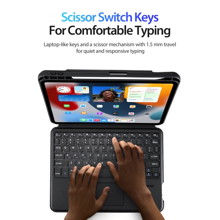 For iPad 10th Gen 10.9 2022 DUX DUCIS DK Series Magnetic Wireless Bluetooth Keyboard Tablet Case(Black) - HoMEdemic™ 