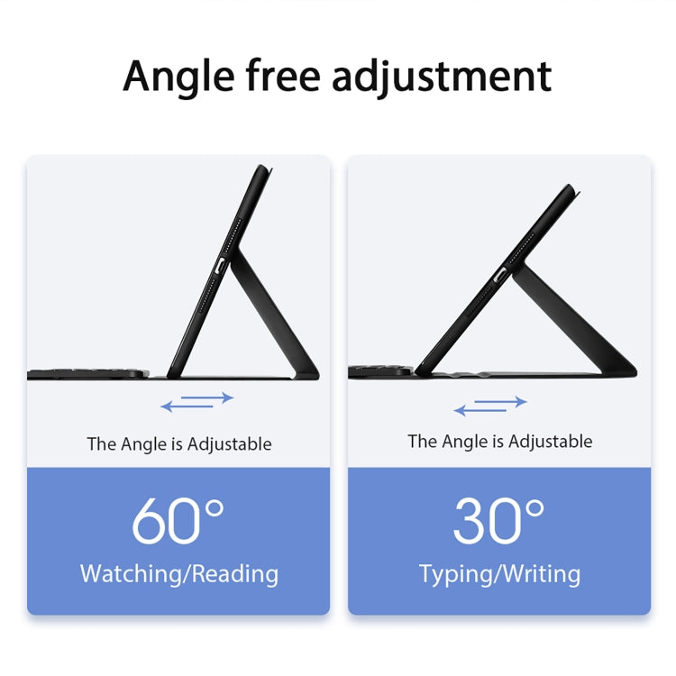 For iPad 10th Gen 10.9 2022 DUX DUCIS TK Series Bluetooth Keyboard Leather Case with Touchpad & Smart Sleep Function(Black) - HoMEdemic™ 