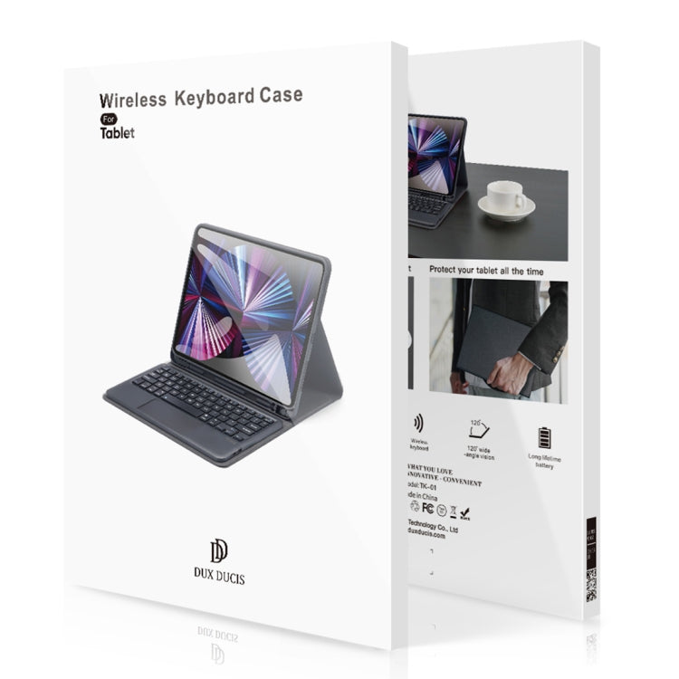 For iPad 10th Gen 10.9 2022 DUX DUCIS TK Series Bluetooth Keyboard Leather Case with Touchpad & Smart Sleep Function(Black) - HoMEdemic™ 