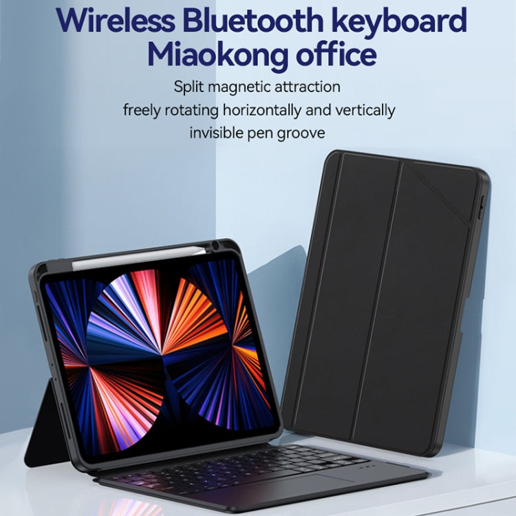 For iPad 10th Gen 10.9 2022 ZGA K01 Wireless Bluetooth Magnetic Keyboard Tablet Leather Case(Black) - HoMEdemic™ 