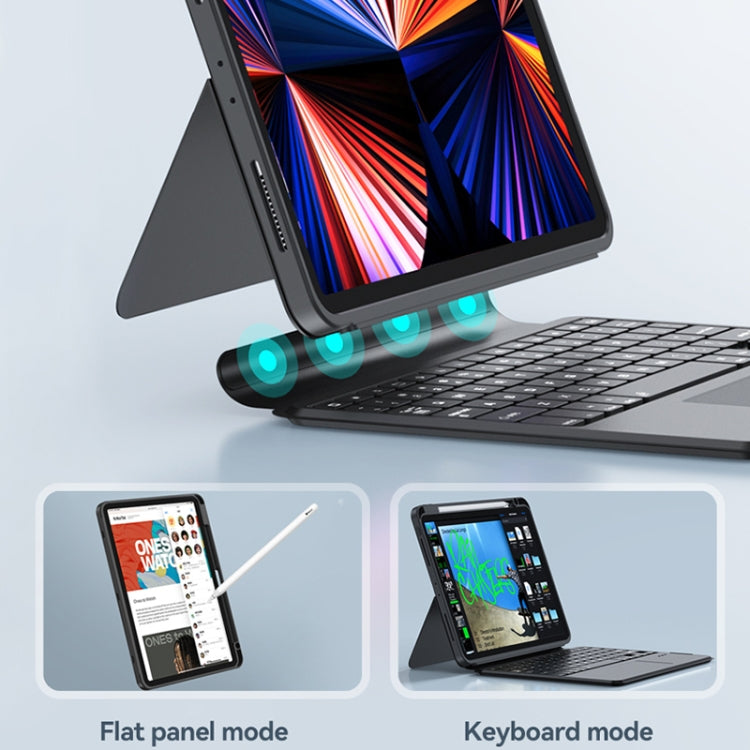 For iPad 10th Gen 10.9 2022 ZGA K01 Wireless Bluetooth Magnetic Keyboard Tablet Leather Case(Black) - HoMEdemic™ 