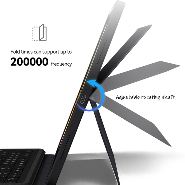 For iPad 10th Gen 10.9 2022 ZGA K01 Wireless Bluetooth Magnetic Keyboard Tablet Leather Case(Black) - HoMEdemic™ 