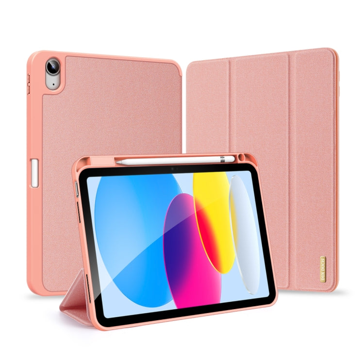 For iPad 2025 / 2022 DUX DUCIS Domo Series Magnetic Flip Leather Tablet Case(Pink) - HoMEdemic™ 