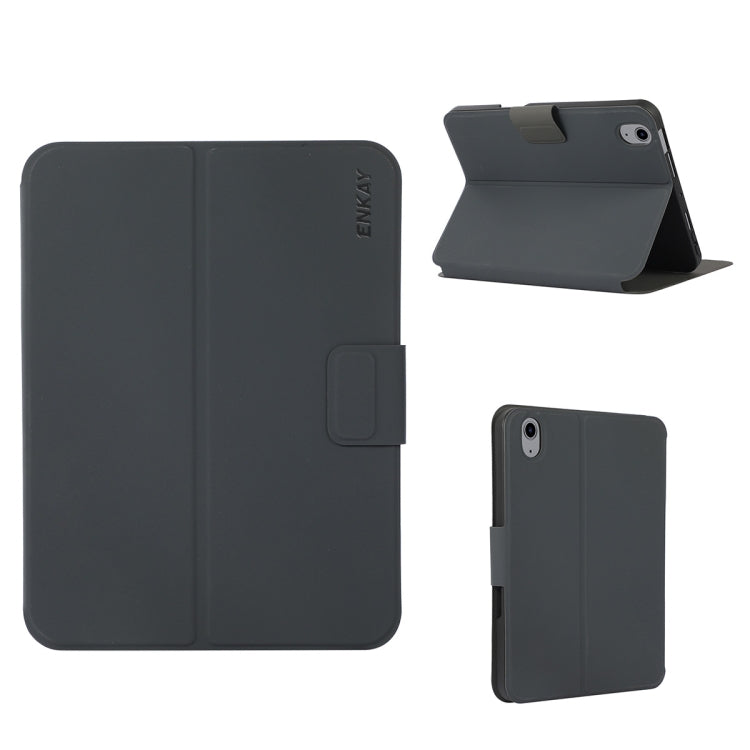 For iPad 2025 / 2022 ENKAY TPU Back Cover Smart Leather Tablet Case with Pen Slot & Holder(Black) - HoMEdemic™ 
