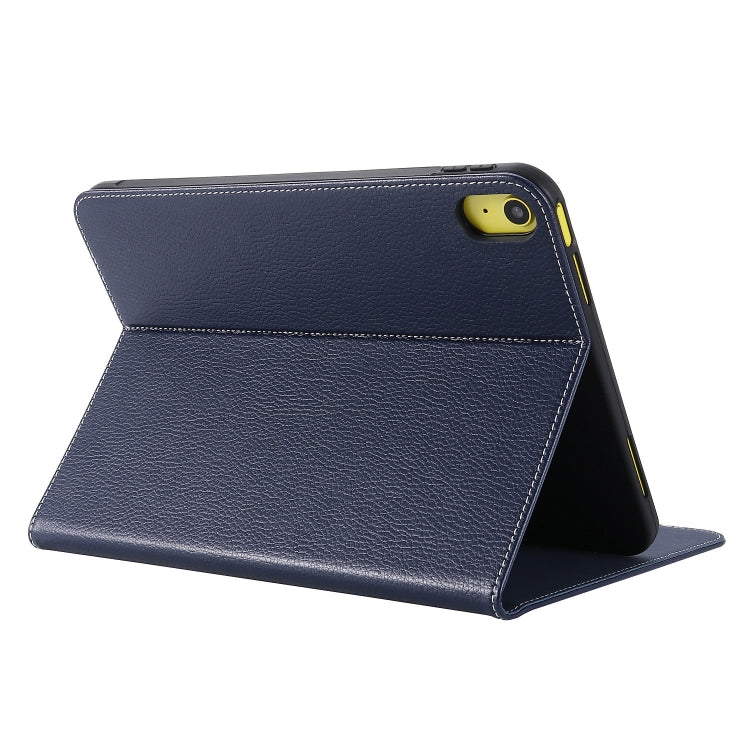 For iPad 2025 / 2022 GEBEI Silk Texture Flip Tablet Leather Case(Blue) - HoMEdemic™ 