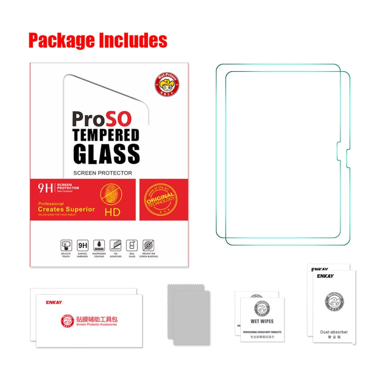 For iPad 2025 / Air 11 2026 / 2025 2pcs ENKAY Hat-Prince 0.33mm Explosion-proof Tempered Glass Film - HoMEdemic™ 