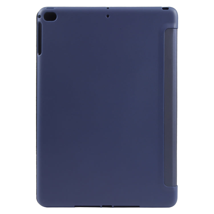 For iPad 9.7 2018 & 2017 / Air / Air2 GEBEI 3-folding Holder Shockproof Flip Leather Tablet Case(Dark Blue) - HoMEdemic™ 