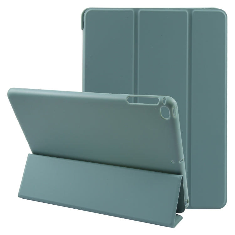 For iPad 9.7 2018 & 2017 / Air / Air2 GEBEI 3-folding Holder Shockproof Flip Leather Tablet Case(Dark Green) - HoMEdemic™ 